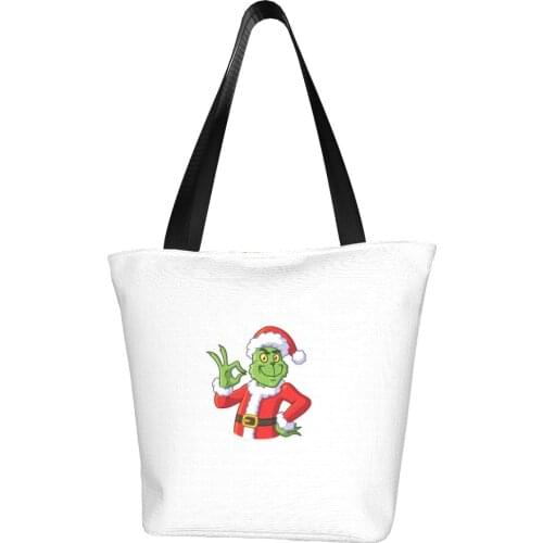 The Grinch Polyester outdoor girl handbag, woman shopping bag, shoulder bag, canvas bag, gift bag