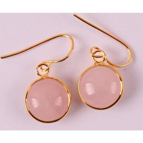 Rose Crystal Stone Dangle Earrings Jewelry For Woman Gift T167