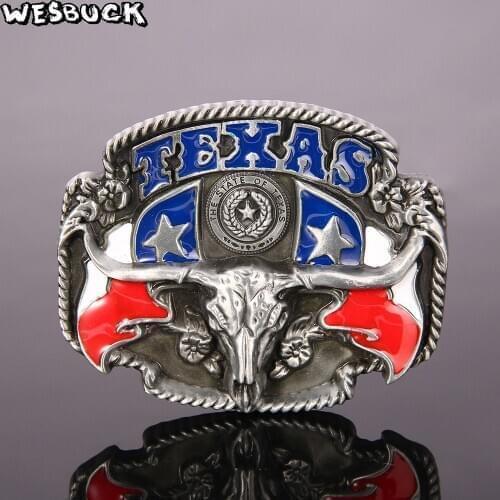 WesBuck Brand Belt Buckle Cowboy Cowgirl Meltal Slider Cool Belt Buckles For mens Belt Buckles Belt Buckle Accessories