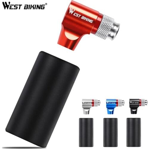 WEST BIKING Bicycle Mini Pump CO2 Inflator Insulated Sleeve Air Cycling Bike Pump Inflator Aluminum Tire Tube Mini Hand Pump