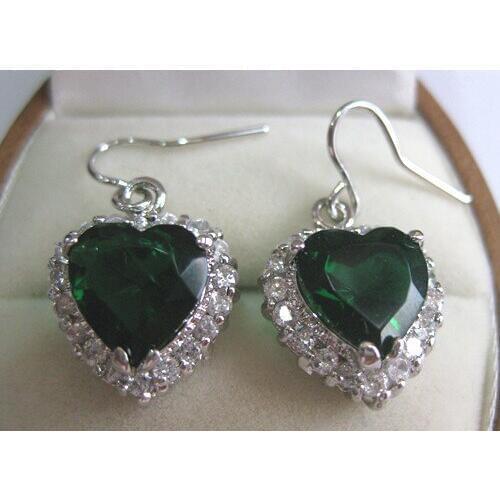 Brincos moda pendientes oorbellen earring 925 Sterling women jewelry natural green stone personality gem Dangle Earrings