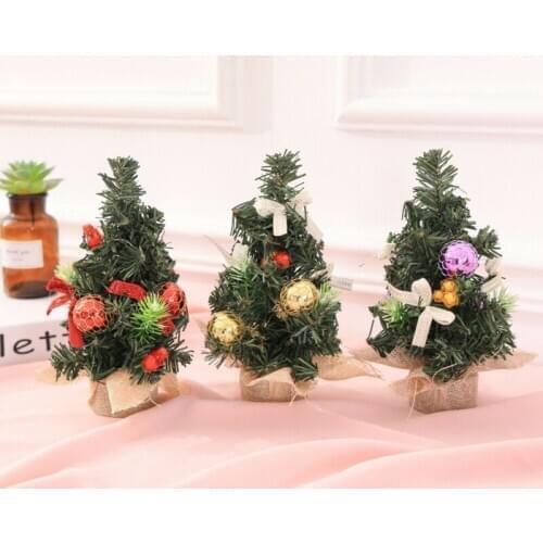 1Pcs 2020 Newest Mini Christmas Tree Desk Table Decor Festival Party Ornaments Xmas Gifts