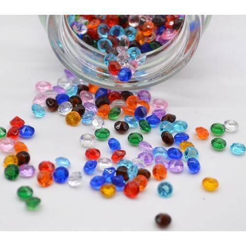 1000PCS 4.5mm Acrylic Crystals Confetti Colorful Wedding Table Scatters Decoration DIY Crafts Embellishments Party