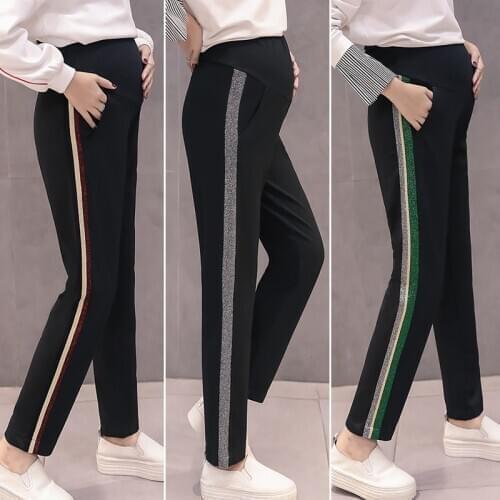 655# Maternity Pants Spring Autumn Slimming Pants Loose Comfy Belly Support Pants Elastic Waist Maternity Trousers