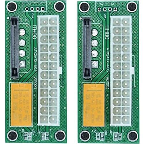 Add2PSU Synchronous Power Board Multiple Power Supply Adapter,ATX 24Pin to SATA Dual PSU Power Supply Sync Starter