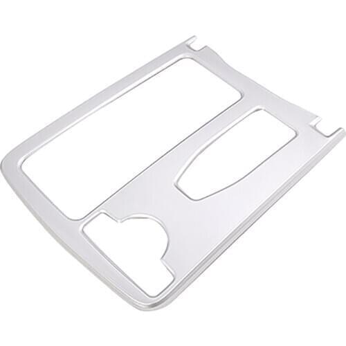 Car Abs Central Console Cup Holder Frame Trim For Mercedes-Benz E Class W212 2010-2011 C Class W204 2008-2014 Silver