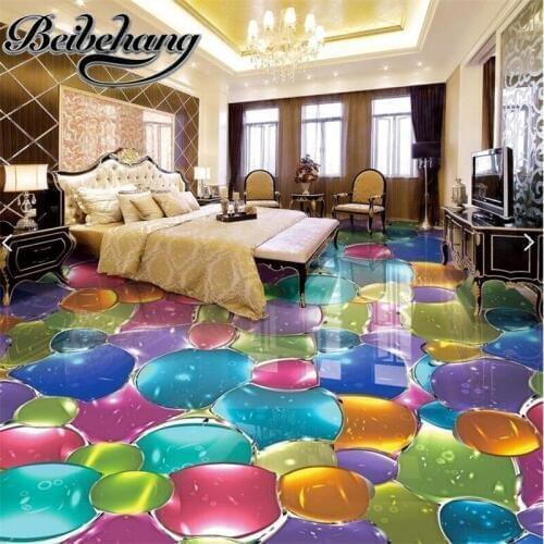 Beibehang Custom 3d decorative painting art glass colorful floor painting backdrop KTV hotel self-adhesive waterproof floor