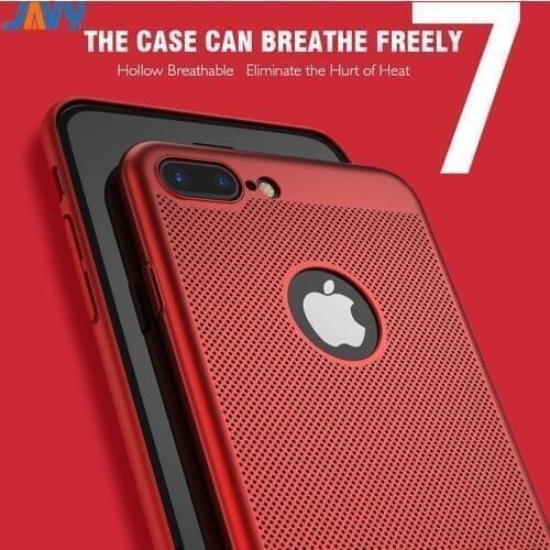 JAVY Breathing Phone Case For iPhone 12 X XR XS 11 Pro Max Mini Air Vent Grid Hole Cover For iphone 8 7 6 6S plus 5 5S SE