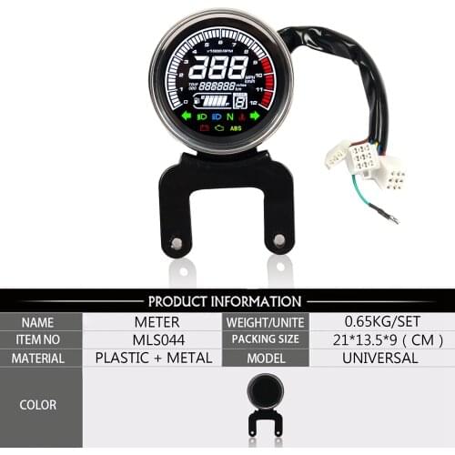 For Harley-Digital Speedometer Temperature Fuel Meter Motorcycle Level Gauge 12V Motorcycle Tachometer Meter LED Backlight LCD