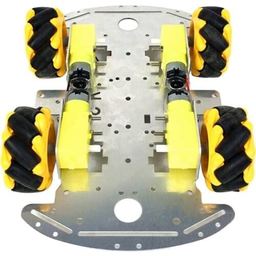 DIY RC Model Car Replaceable Chassis with Wide Range Voltage Motor Omnidirectional Wheel Spare Part of Electric Model