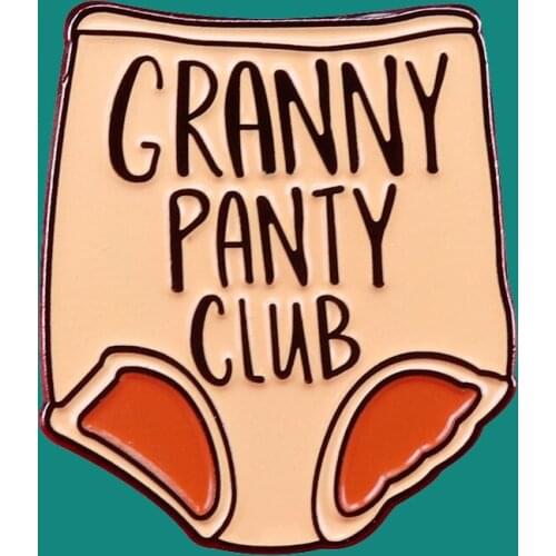 Cranny Panty Club Lapel Enamel Pins Brooch Collecting Cartoon Metal Badges Men Women Backpack Collar Fashion Jewelry Gifts Adorn