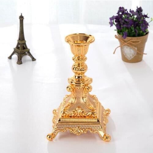 2 PCs Classical Single-Head Candlestick Wedding Decoration Craft Gift Home Metal Candlestick Decorations