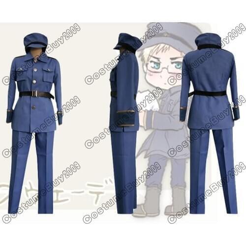 Japanese Anime Outfit Axis Powers Hetalia Sweden Cosplay Costume Uniform Outfit 65%cotton+35%polyster