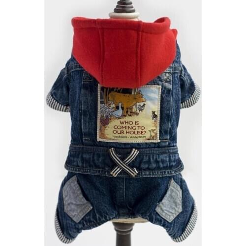 New Dog Jeans Jacket Winter Warm Pet Dog Clothes For Small Dogs Puppy Pug Coat Dogs Pets Clothing Costume Puppy Clothes Jackets