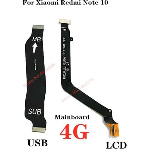 Original Mainboard Ribbon For Xiaomi Redmi Note 10 LCD USB Motherboard Connector main board Data transfer Flex cable Replacement