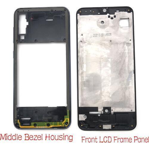 10Pcs/Lot, Front Housing LCD Panel Middle Bezel Frame Cover For Samsung A50 A505F Repair Part