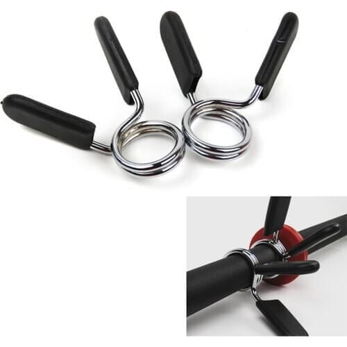 Barbell Spring Clamp Standard 1'' Clips Quick Collar Weight Plate Adjuster Lock
