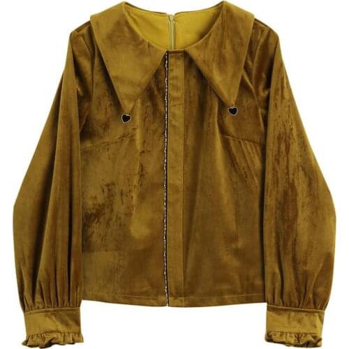 Retro Lapel Shirt Women 2020 Winter Clothes Fashion Temperament Was Thin Wild Shirt Tide Blouses