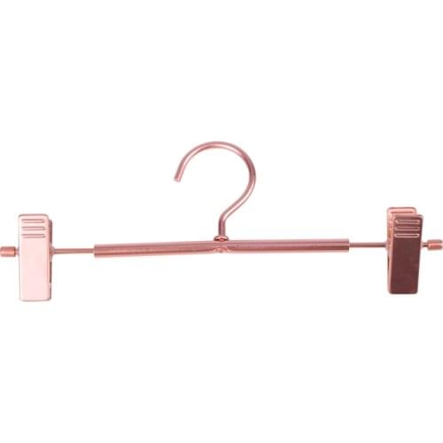 SHGO HOT-10 Pieces Of High-Strength Strong Rose Gold Pants Skirt Bottom Hanger with Clip