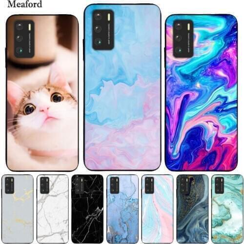 Silicon Case For Xiaomi Poco M3 Case Marble Cat Soft TPU Back Cover For Xiaomi Poco M3 Phone Cases Poco M 3 Coque PocoM3 6.53"
