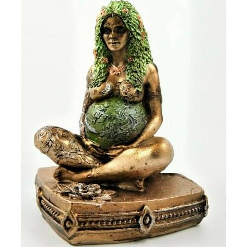 Mother Gift Earth Art Statue Polyresin Figurine Mother Earth Statue 15CM Gift Millennial Gaia Earth Mother Goddess Fiti Statue30