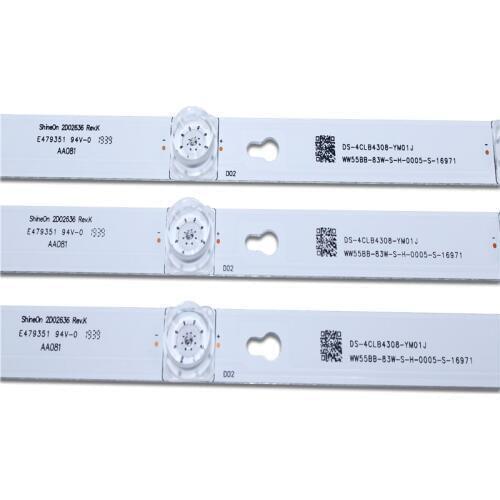 LED backlight strip 8 lamp for TCL 43"TV D43A810 L43F1B L43P1A-F 43HR330M08A2 V5 Shine0n 2D02636 DS-4C-LB4308-HR02J