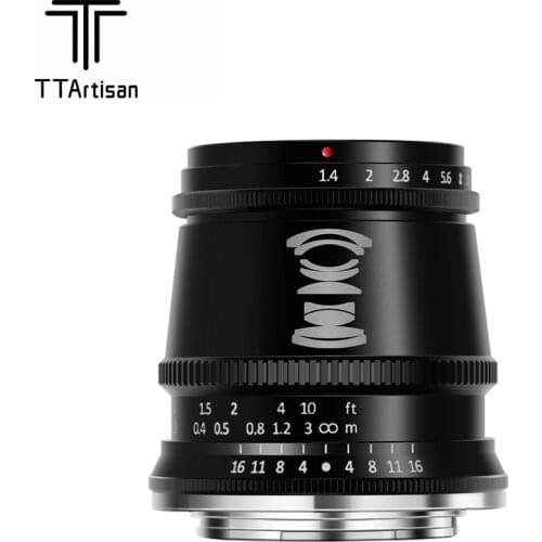 TTArtisan 17mm F1.4 APS-C Manual Focus Camera Lens for SONY E FUJI X Canon M Panasonic Olympus M43 Black