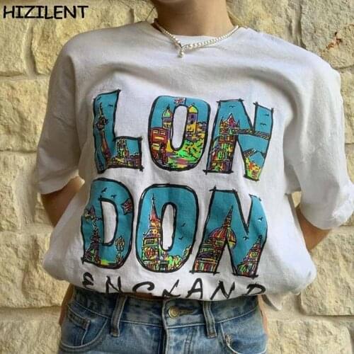 Women t-shirts Y2K korean White letter print Oversized Tshirt Tops harajuku vintage Women top Aesthetic graphic clothes Hip Hop