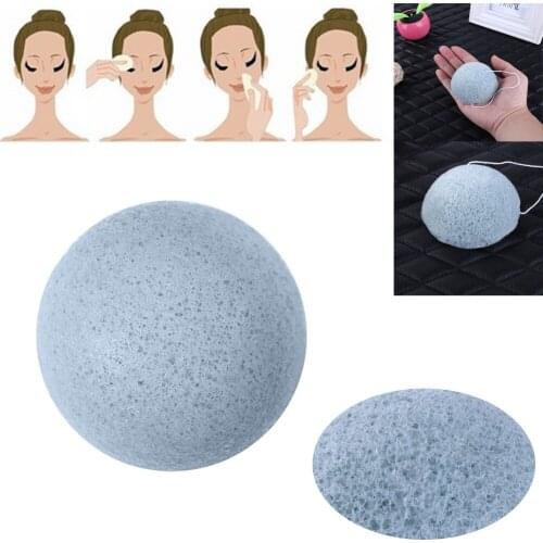 1pc Exfoliator Cleanse Konjac Sponge Natural Konnyaku Puff Face Sponge Semicircle Face Washing Puffs Facial Cleanser Makeup Tool