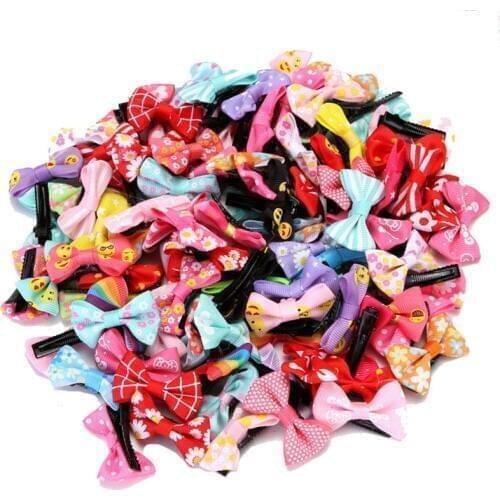 20PCS Original Baby Girls Bow Flower Small Barrettes Newborn Cute Hairpins Headwear Kids Hair Clips Headband Hair Accessories