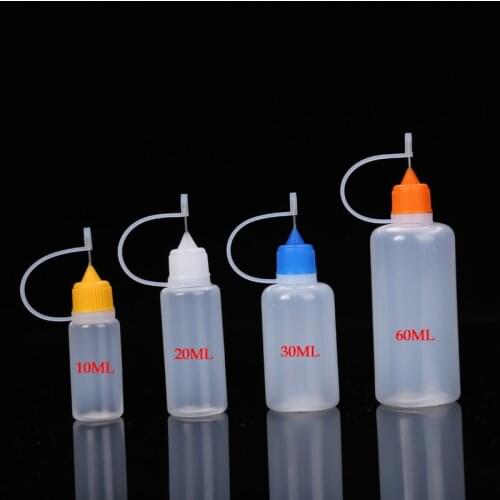5 Bottles/lot 5 Colors Needle Tip Bottles Empty Applicator Bottles Fill With Paint Glue And Other Craft Supplies Precise Clean