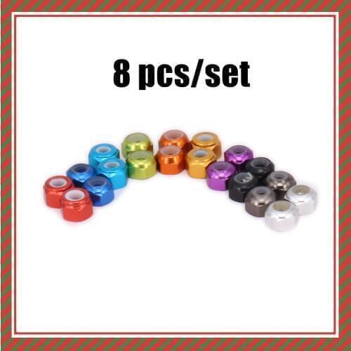 8PCS Machined M3 3mm Lock Nut For Rc Hobby Model Car 736098 1/18 Fs Racing Big Foot Monster Truck 3mm Lock Nut Hopup Parts
