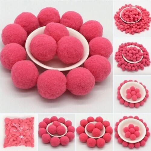 Watermelon Pompoms 8/10/15/20/25/30mm Fur Plush Ball Craft DIY Soft Pompon Wedding Home Garment Sewing on Cloth Accessories 20g