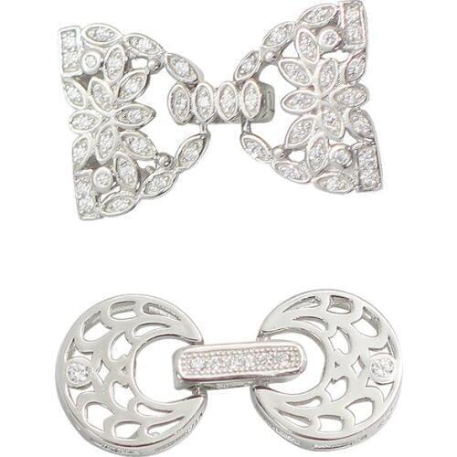 Beadsnice 925 Sterling Silver Connectors DIY Fold Over Clasps Necklace Jewelry Accessories Supplies