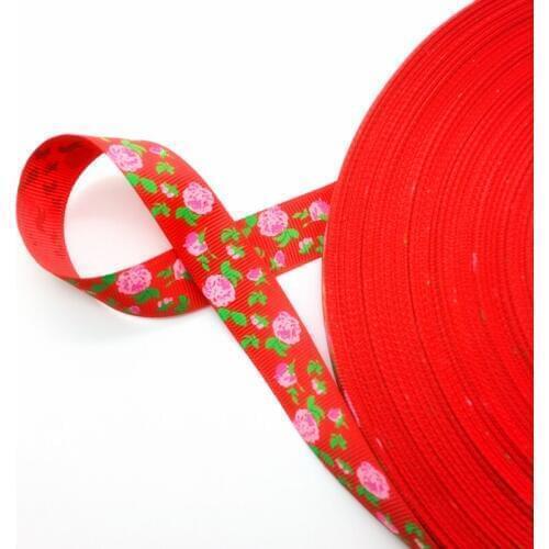 Free Shipping 5 Yards 3/4'' 20mm Wide Printed Grosgrain Ribbon Hair Bow/Christmas/wedding DIY Sewing ,#AD41