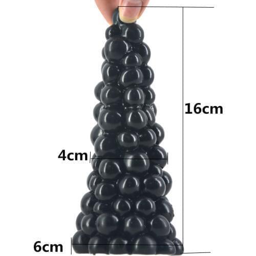 Big Anal Plug Like Xmas Tree Grape Design Beads Anal Sex Toys Big Anal Dildo Black Dildo Stuffed Stopper Anus Massage