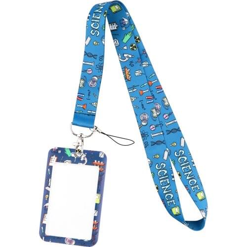 DB677 Chemistry Keychain Neck Straps Lanyards for Keys ID Card Passport Gym Cellphone USB Badge Holder DIY Hanging Rope