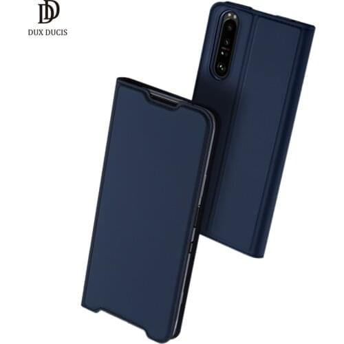 For Sony Xperia 1 III Case DUX DUCIS Skin Pro Series Flip Wallet Leather Case for Sony Xperia1 III Cover Card Slot Accessories