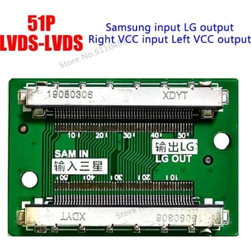 4K FHD LED TV 60hz to 120HZ panel lvds cable 41p+51p 2CH 8Bit For led controller board MST6M30KU adapter board converter plate