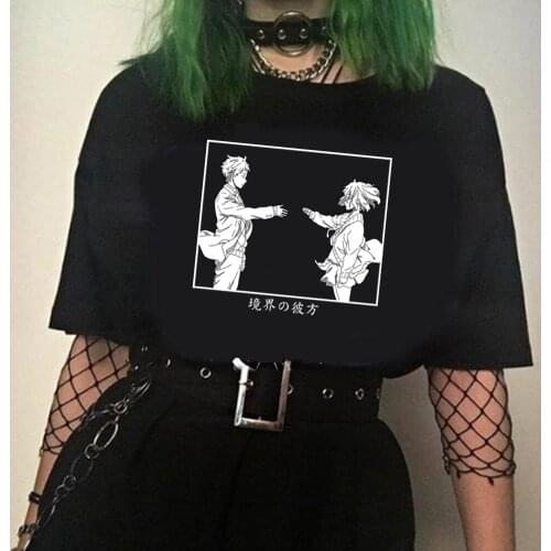 Anime Beyond the Boundary T-shirt Men Funny Anime Streetwear Casual Top Tees Male