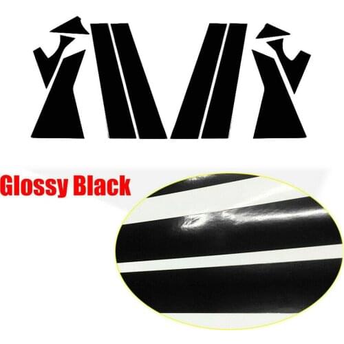 Glossy Black Door Pillar Covers Window Pillar Posts Vinyl Car Sticker High Quality