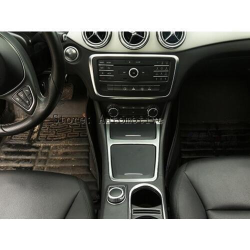 Chrome Center Panel Storage Box Cover Trim For Mercedes Benz GLA CLA A Class A180 A200 W176 W117 Car Styling Accessories