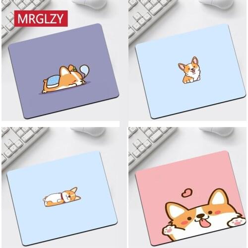 Cute Corgi Dog Cute Animal Game Mouse Pad Game Carpet Mouse Pad Small Mouse Pad Anti-Slip Mouse Pad 25x29cm Kawaii Mousepad