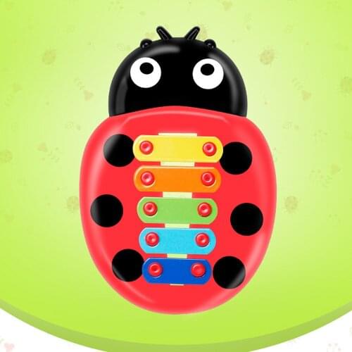 Kids Education Music Toy Colorful Ladybird Baby Kid 8-Note Xylophone Musical Toys Wisdom Development Puzzle Music Xylophone Toy
