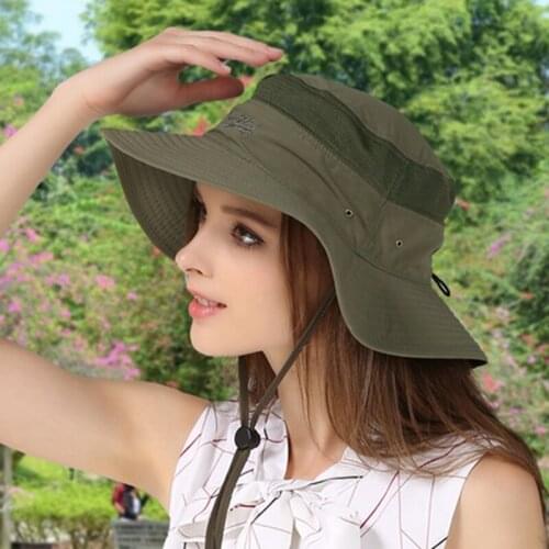 Fisherman Cap Summer Men Women Large Brim Bucket Hat Uv Protection Sun Hat Outdoor Camping Hiking Caps Basin Cap