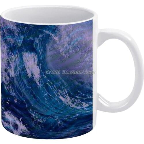 Coffee Mugs 330ml Creative Travel Mug and Cup Office Drinkware Mugs Tazza Wave Ola Onda Olas Waves De Agua Vintage Sea Mar Ocea