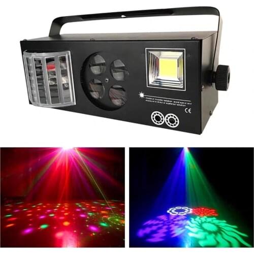 Good effect LED patterns laser strobe 4 IN 1 effect light 4 eyes image light good use for DJ disco Club Home entertainment KTV