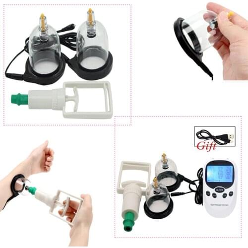 Electric Shock Breast Clitoral l stimulator Nipple massager pump Twist Pump Breast Enhancer Full body massage to relax Sex Toys