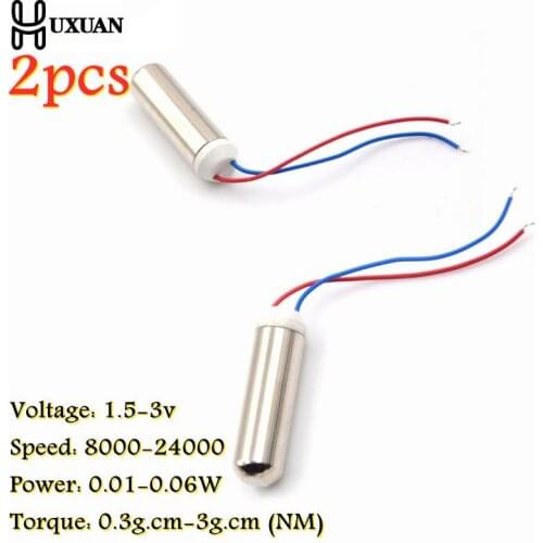2pcs 7x25mm Mini DC Vibrator Motor Professional Massager Motor Micro Waterproof Vibration Motor Coreless Motor
