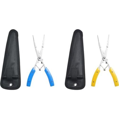 Multi-Purpose Fishing Pliers Comfortable ABS Grips with Storage Bag Lanyard for Freshwater or Saltwater Fishing